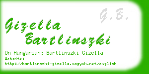 gizella bartlinszki business card